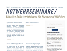 Tablet Screenshot of notwehrtraining.de